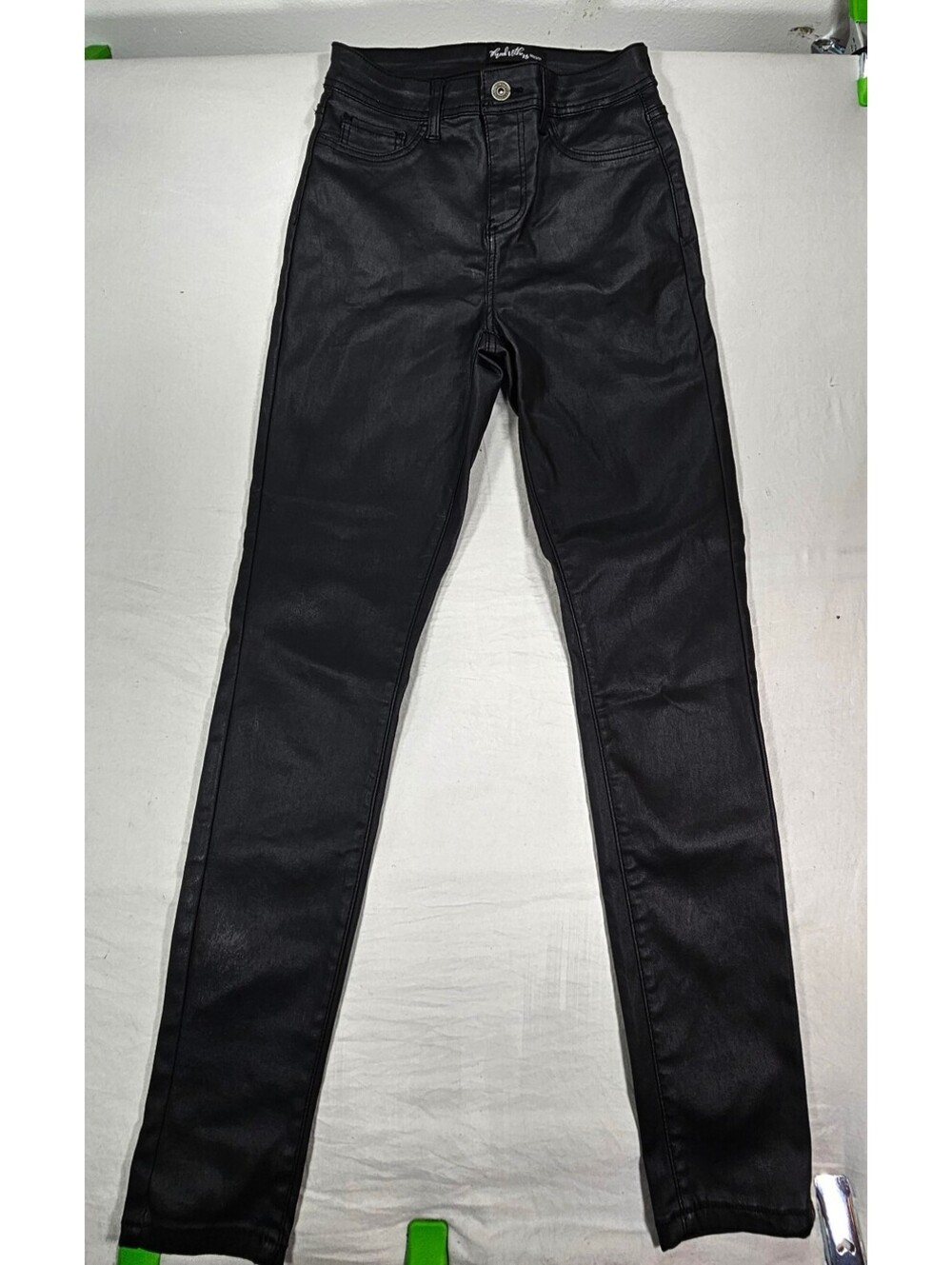 Thread & Others Womens 5/27 Black Coated Skinny Jeans High Rise Stretch. Y2K